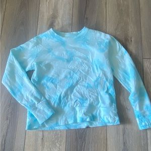Athleta girls blue tie dye pullover